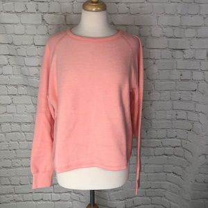 Madewell Long Sleeve Fleece Shirt Pink NWT Medium